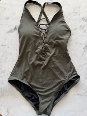 Like New! Michael Kors Olive Green Swim Suit
